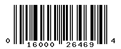 UPC barcode number 016000264694