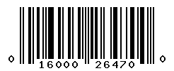 UPC barcode number 016000264700