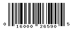 UPC barcode number 016000265905