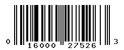 UPC barcode number 016000275263