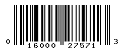 UPC barcode number 016000275713