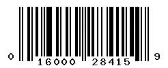 UPC 016000284159 barcode image