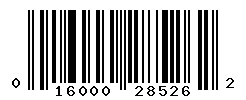 UPC barcode number 016000285262