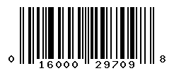 UPC barcode number 016000297098