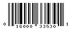 UPC barcode number 016000335301