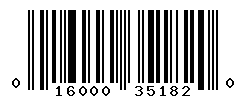 UPC barcode number 016000351820