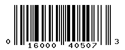 UPC barcode number 016000405073