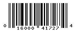 UPC barcode number 016000417274