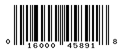 UPC barcode number 016000458918