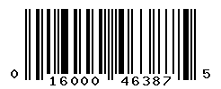UPC barcode number 016000463875