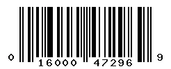 UPC 016000472969 barcode image