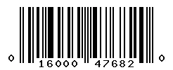 UPC barcode 016000476820