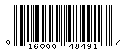 UPC barcode number 016000484917