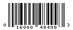 UPC barcode number 016000484993