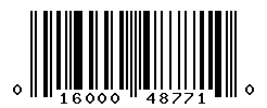 UPC barcode number 016000487710