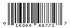 UPC barcode number 016000487727