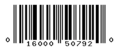 UPC barcode 016000507920