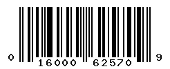UPC barcode 016000625709