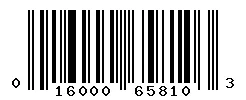 UPC barcode 016000658103