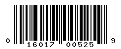 UPC barcode 016017005259