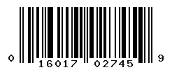 UPC barcode number 016017027459