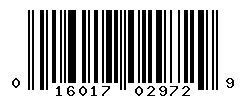 UPC barcode number 016017029729