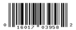 UPC barcode number 016017039582