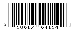 UPC barcode number 016017041141
