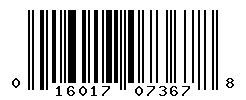 UPC barcode number 016017073678
