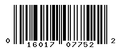 UPC barcode number 016017077522