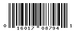 UPC barcode number 016017087941
