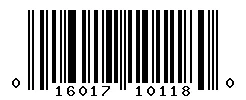 UPC barcode 016017101180