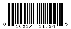 UPC barcode number 016017117945