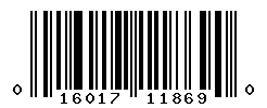 UPC barcode number 016017118690