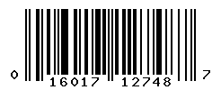 UPC barcode number 016017127487