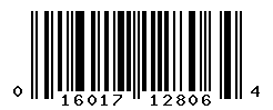 UPC barcode number 016017128064