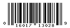 UPC barcode number 016017130289