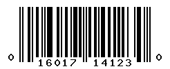 UPC barcode number 016017141230
