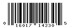 UPC barcode number 016017142305