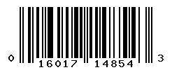 UPC barcode number 016017148543