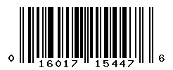 UPC barcode number 016017154476