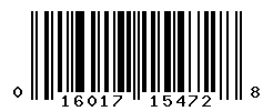 UPC barcode number 016017154728