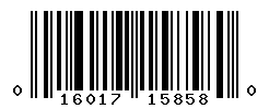 UPC barcode number 016017158580
