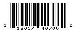 UPC barcode number 016017407060
