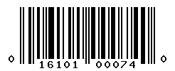 upc 016101000740 barcode image