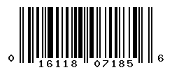 UPC barcode number 016118071856