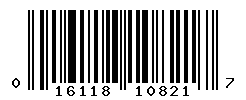 UPC barcode number 016118108217