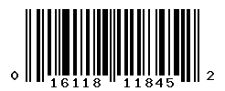 UPC barcode number 016118118452