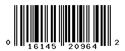 UPC barcode number 016145209642