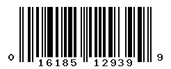 UPC barcode number 016185129399